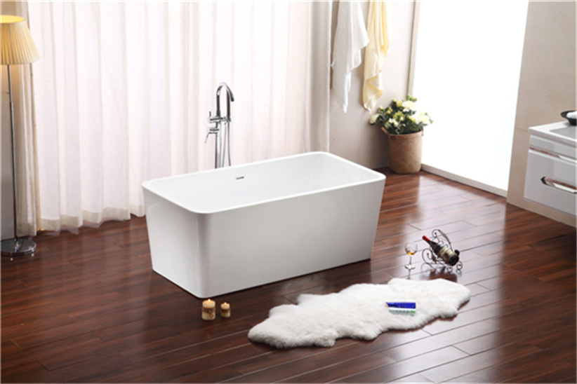 Baignoire mobile autonome en acrylique de 60 pouces