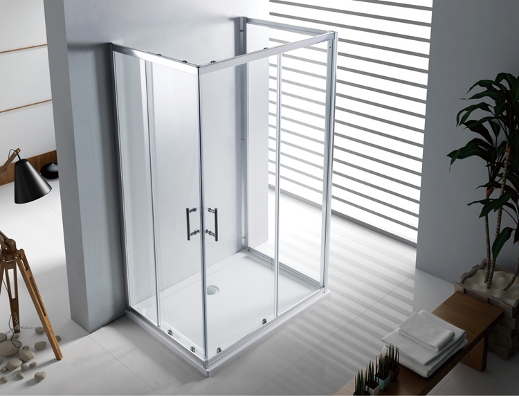 A1800U 4/5/6mm salle de douche en verre coulissante en forme de U