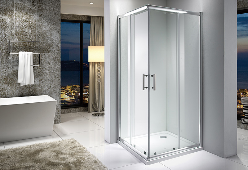 A9171 Cabine de douche coulissante carrée avec porte en verre 5/6/8 mm