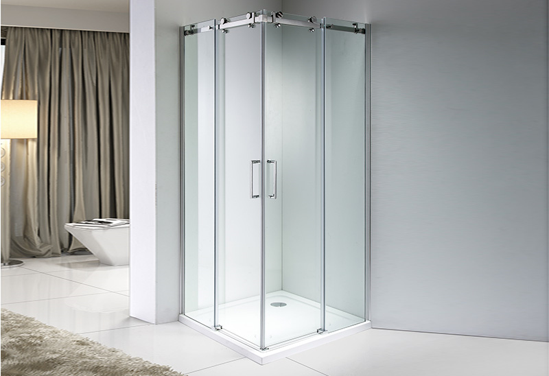 A9180B-4F Cabine de douche carrée en verre coulissante 6/8 mm