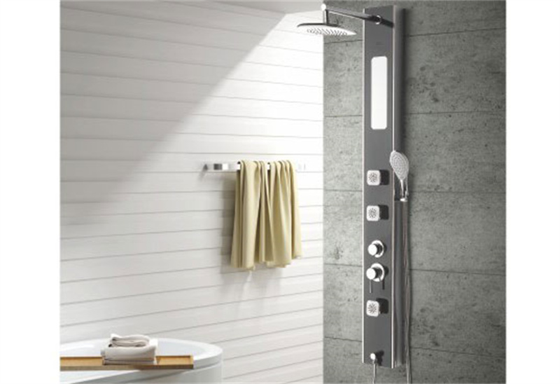 Panneau de douche noir thermostatique MV-H308B