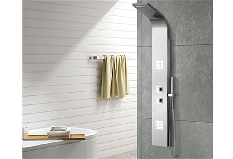 MV-X193 Grand panneau de douche thermostatique en acier inoxydable