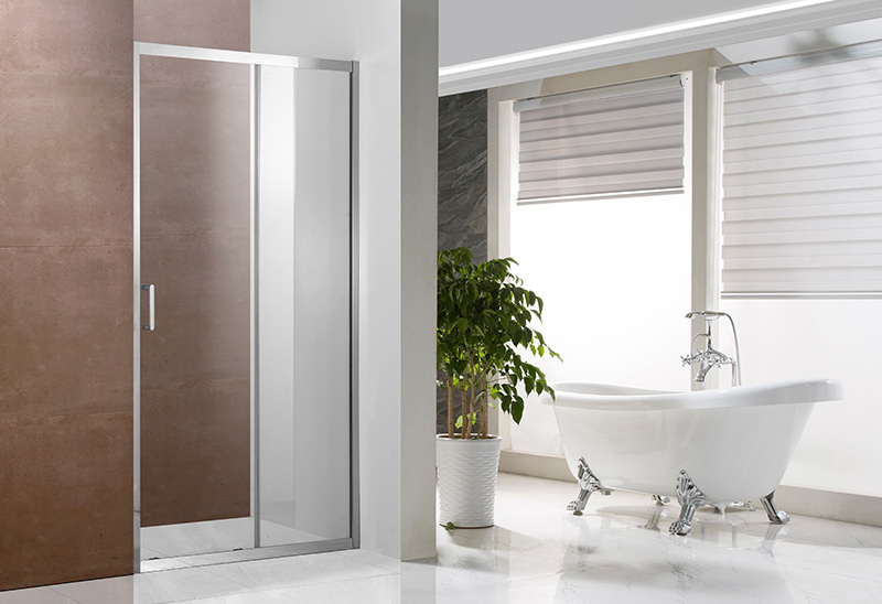 A1341 Porte de douche en acier inoxydable avec cadre en verre de 5/6 mm